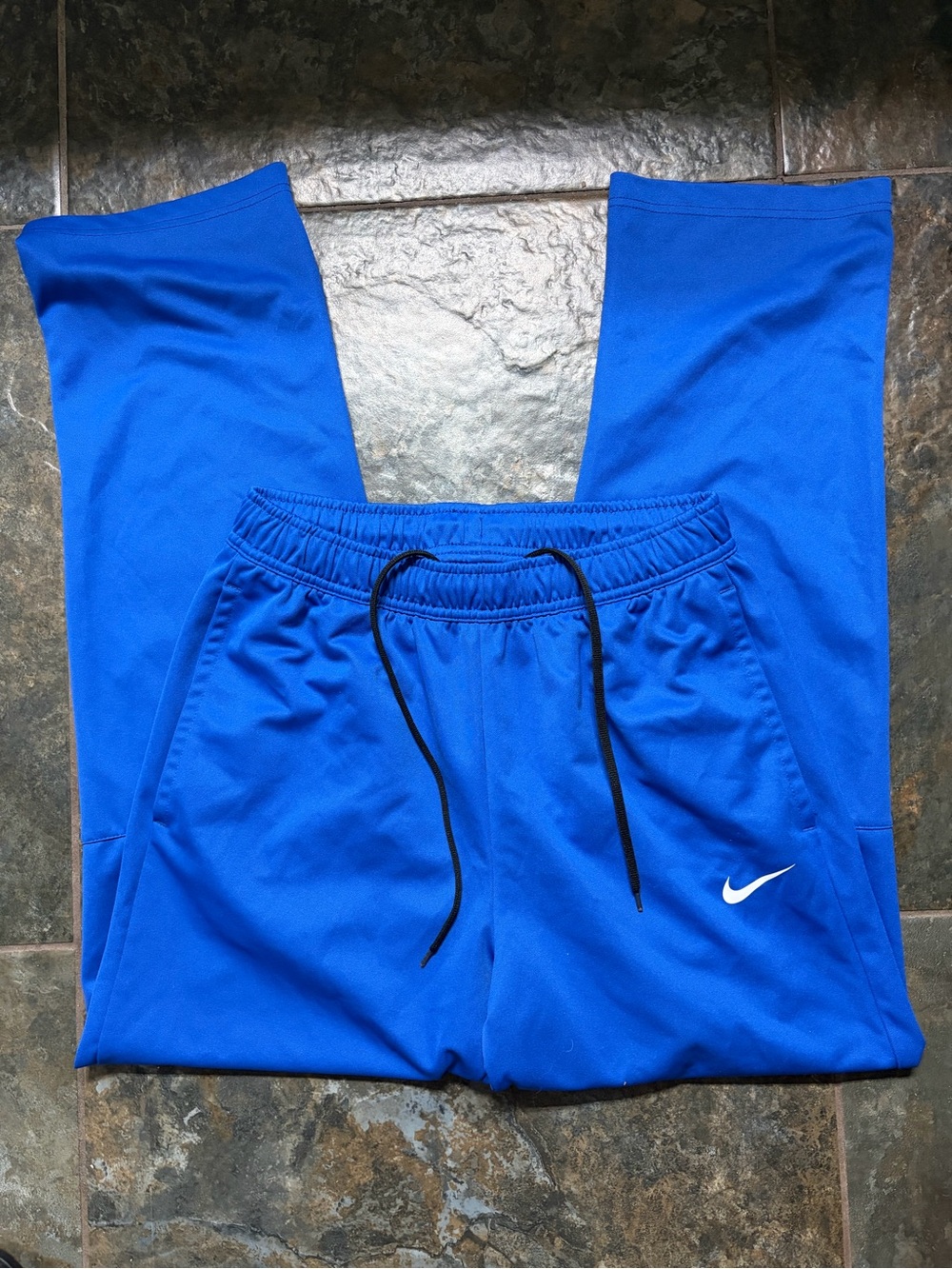 Nike Blue Dri-FIT Athletic Shorts with Drawstring